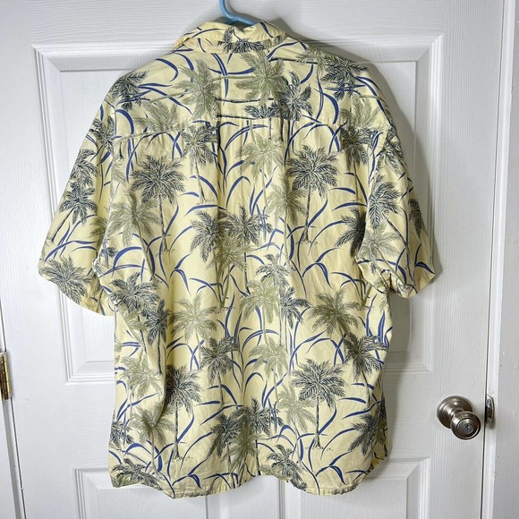 Vintage / Pierre Cardin / Hawaiian Shirt / Men’s XL / Palm Trees Yellow - Picture 3 of 4